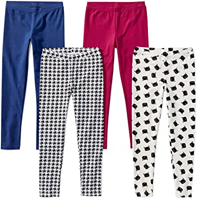 Amazon Brand - Spotted Zebra Girl's Toddler & Kid's 4-Pack Leggings