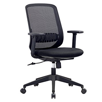 Mesh Office Chair, IntimaTe WM Heart Comfortable Ergonomic Medium Back Home Office Swivel Computer Desk Chair with Lumbar Support and Adjustable Armrest (Black 4)