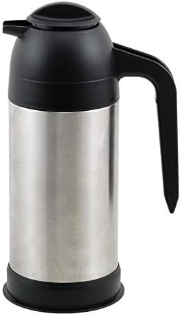 Winco VSS-24 Coffee/Cream Servers 24 oz vacuum insulated, Silver, Black