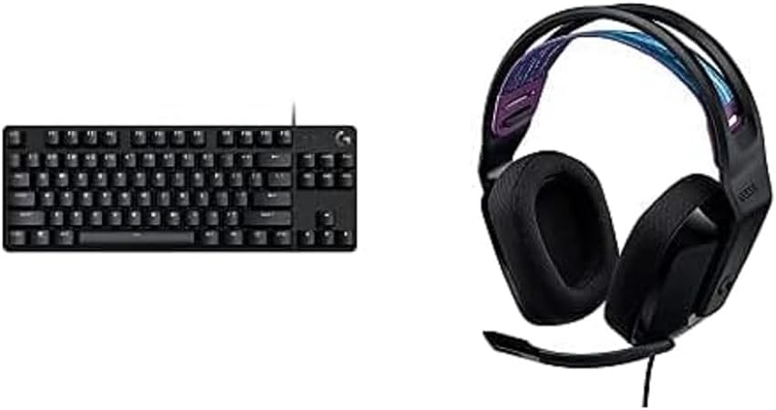 Logitech G413 TKL SE Mechanical Gaming Keyboard   G335 Wired Gaming Headset - Black