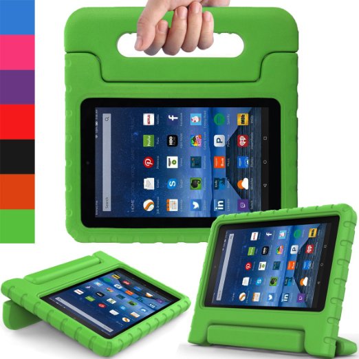 Fire 7 2015 Kids Case - AVAWO Light Weight Shock Proof Convertible Handle Stand Kids Friendly for Amazon Fire 7 inch Display Tablet (5th Generation - 2015 Release Only), Green