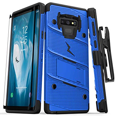 Zizo Compatible Bolt Series Military Grade Drop Tested Tempered Glass Screen Protector Samsung Galaxy Note 9 Case