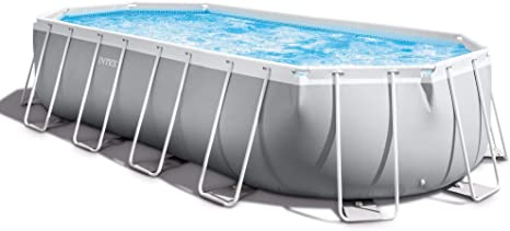 Intex - 20 Foot Prism Frame Oval Pool Set