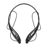 Ecandy Universal Wireless Stereo Bluetooth 40 Headset Universal Vibration Neckband Style Headset Earphone Headphone For cellphones such as iPhone Nokia HTC Samsung LG Moto PC iPad PSP and Other Enabled Bluetooth Devices-Black