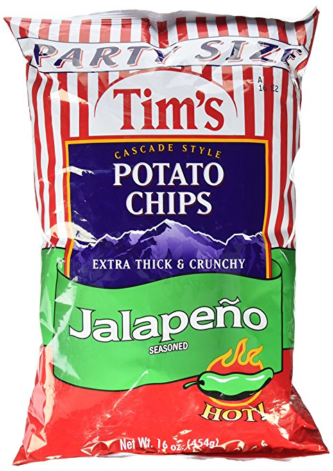 Tim's Cascade Chips Jalapeno, 16 Ounce