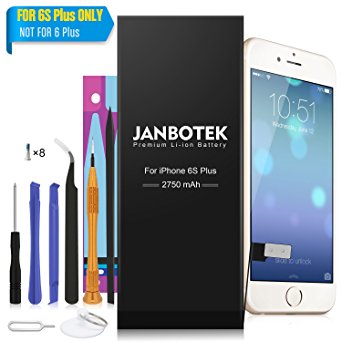 JANBOTEK Internal Li-ion Battery for iP 6S Plus with Complete Repair Tools Kit and Instructions - 24 Month Warranty