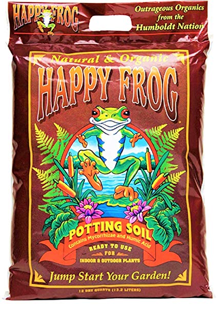 FoxFarm FX14054 Happy Frog Potting Soil, 12 Quart
