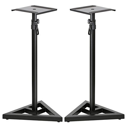 Yaheetech Height Adjustable Studio Monitor Speaker Stand Pair Home Studio Concert Band DJ