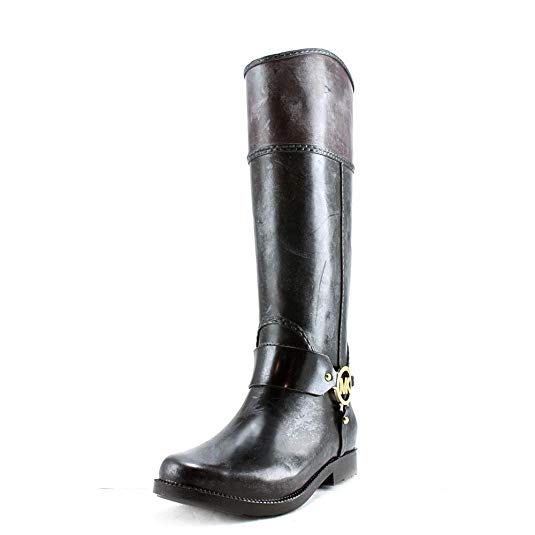 Michael Kors Womens Fulton Harness Tall Rainboot Rubber Closed Toe Mid-Calf R.