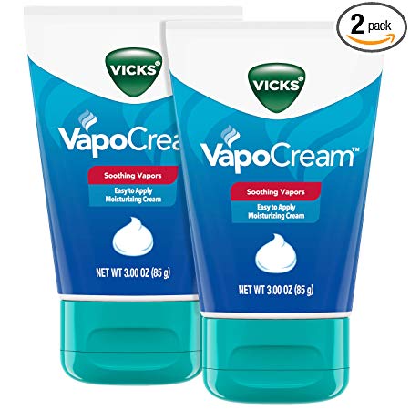 Vicks VapoCream, Soothing and Moisturizing Vapor Cream, 3 oz Tubes (2 Pack), from The Makers of VapoRub