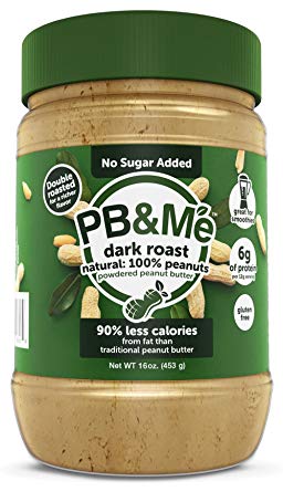 PB&Me Dark Roast Powdered Peanut Butter, No Sugar Added, 1 lb, 1 Count