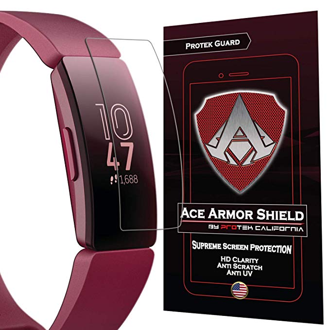 Ace Armor Shield (8 Pack) Premium HD Scratch Resistant Screen Protector Compatible with Fitbit Inspire/Fitbit Inspire HR