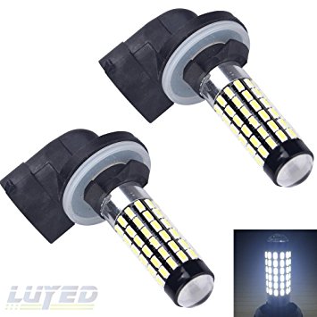 LUYED 2 X 900 Lumens Super Bright 3014 78-EX Chipsets 881 Led Bulbs Used For DRL or Fog Lights,Xenon White