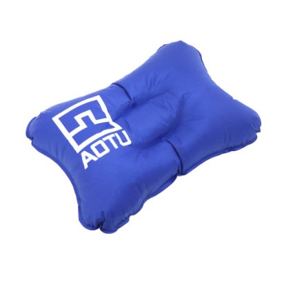Tera Inflatable Air Bed Travel Pillow Cushion Pad for Camping Hiking Backpacking Outdoor Living Blue
