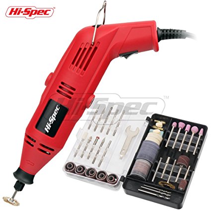 Hi-Spec 135W(1A) Multi Purpose Rotary Combitool Multi-Tool & 120 Piece Mixed Accessory Kit in Storage Case. Compatible with Dremel Accessories