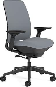 Steelcase Amia Ergonomic Office Chair with LiveLumbar Back Support And 4D Armrest Grey