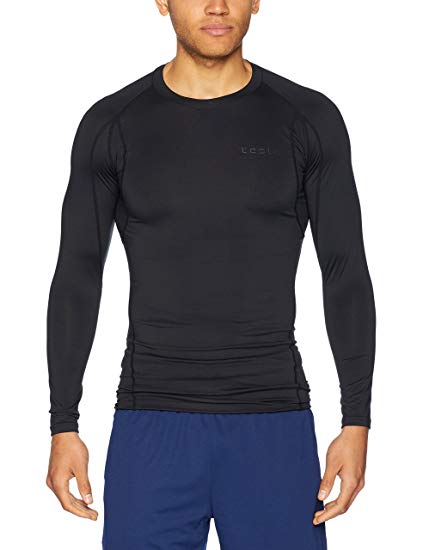 Tesla Men's Long Sleeve T-Shirt Baselayer Cool Dry Compression Top MUD11/R11/R01