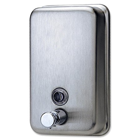 Genuine Joe GJO02201 Stainless Steel Manual Soap Dispenser, 31.5 fl oz Capacity