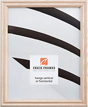 Craig Frames 200ASHWW 24 by 36-Inch Picture Frame, Wood Grain Finish, 0.75-Inch Wide, Whitewash