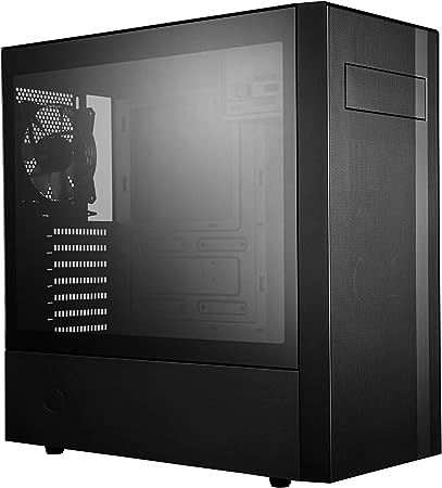 Cooler Master MasterBox NR600 - ATX Mid-Tower PC Case with Tempered Glass Side Panel, Multiple Airflow Configurations, 2 x 120mm Pre-Installed Fans, Cable Management - with ODD