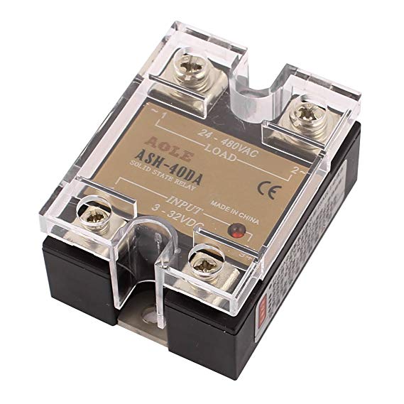 uxcell ASH-40DA 3-32VDC to 480VAC 40A Single Phase Solid State DC to AC Relay Authorized