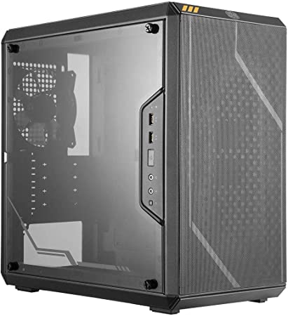 Cooler Master MasterBox Q300L TUF Gaming Alliance Edition mATX Tower w/TUF Aesthetic Design, Transparent Acrylic Side Panel, Adjustable I/O & Fully Ventilated for Airflow