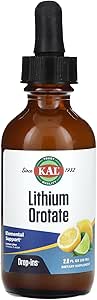 Lithium Orotate Drops, Lemon Lime, 2 fl oz (59 ml), KAL