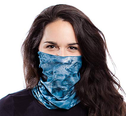 Aqua Design Womenrsquos Face Mask Scarf UPF 50 Sun Protection Headwear Headband Hair Scrunchie Neck Gaiter Sizes XS - XL