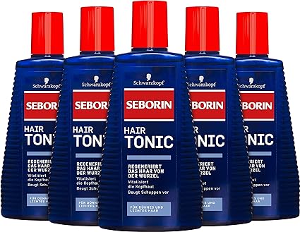 Seborin Schwarzkopf Hair Tonic Haarwasser f黵 d黱nes Haar, beugt Schuppen vor, 5er Pack (5 x 300 ml)