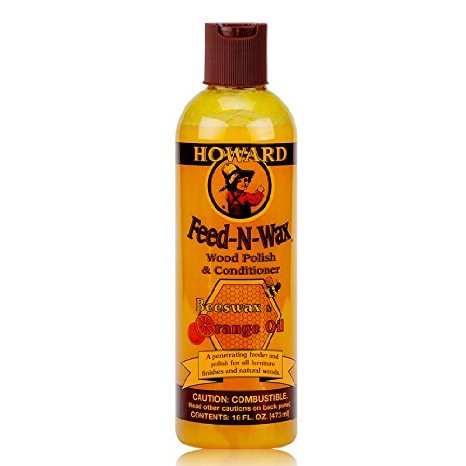 Howard FW0016 Feed-N-Wax Wood Polish and Conditioner 16-Ounce