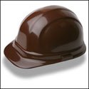 Omega II Cap Style Hard Hat, Brown, 6 Pt RATCHET Suspension 19910