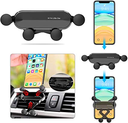 ICHECKEY Car Phone Mount, Gravity Car Mount, Automatic Locking Universal Air Vent GPS Cell Phone Holder for Car Compatible with iPhone 11 Pro/Pro Max/11/XR/X/8/7/6s/5s, Samsung, Google, LG and More
