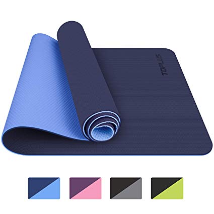 TOPLUS Yoga Mat, Classic Pro Yoga Mat TPE Eco Friendly Non Slip Fitness Exercise Mat with Carrying Strap-Workout Mat for Yoga, Pilates and Gymnastics 183 x 61 x 0.6CM