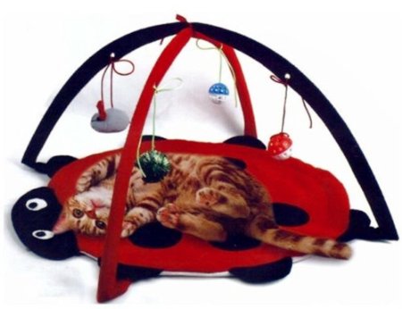 Petty Love House Cat Activity Center with Hanging Toy Balls, Mice & More - Helps Cats Get Exercise & Stay Active - Best Cat Toys on Amazon