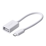 Ugreen 6 Inch Micro USB 20 OTG Cable On The Go Data Transfer Male Micro USB to Female USB Adapter for Samsung Google Blackberry HTC Android or Windows Smart Phones and Tablets with OTG Function White