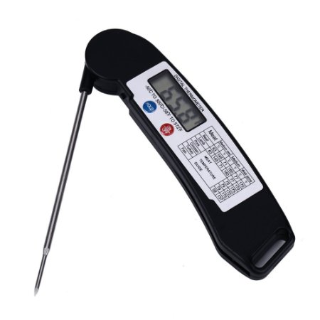 Best Digital Food Cooking Thermometer,super Fast Meat Thermometer Instant Read with Probe for Kitchen Cooking Grilling BBQ (Black)