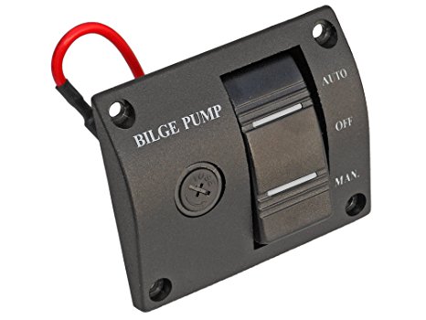 12v Bilge Pump 3-way Lighted Rocker Switch Panel -Boat, Caravan, Rv- Five Oceans BC-1342