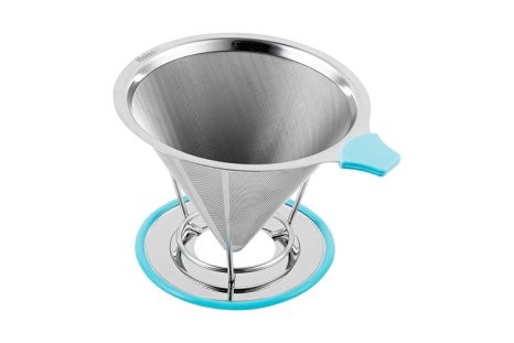 Coffee Filter Cone Stainless Steel Coffee Dripper Perfect for Pour Over Coffee Maker, Eco and Environmentally Safe 100% Reusable Filters - Serves 1-2 Cups