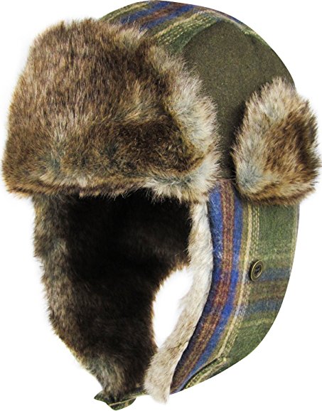 Buffalo Plaid Aviator Trapper Hat Trooper Winter Cap Ski