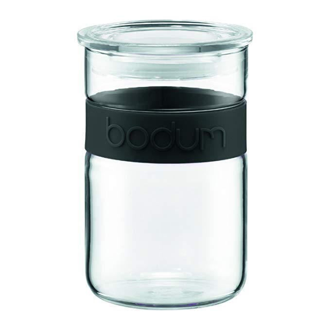 Bodum Presso 20-Ounce Glass Storage Jar, Black