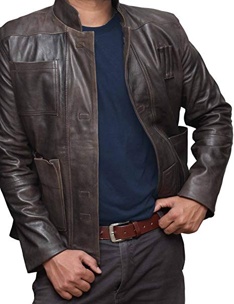 Brown Leather Jacket Men - Real Lambskin Mens Costume Leather Vest