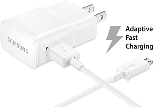 Samsung Galaxy S5 Neo Adaptive Fast Charger Micro USB 2.0 Cable Kit! [1 Wall Charger + 2x Micro USB Cable] Adaptive Fast Charging uses dual voltages for up to 50% faster charging! - Bulk Packaging