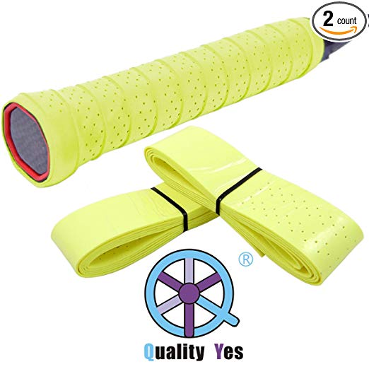 QY 2Pack Widened Perforated Super Absorbent Tennis Racket Overgrip Anti Slip Badminton Racket Tape Wrap Table Tennis Racket Tape