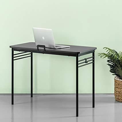 Zinus Retro Metal Framed Desk in Espresso