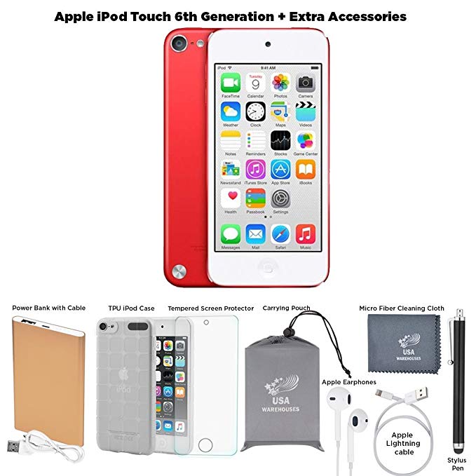 Apple iPod Touch 6th Generation, 64GB - Red SPECIAL EDITION   Extra Accessories Package