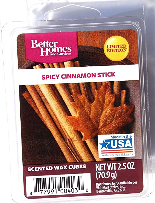 Better Homes and Gardens Spicy Cinnamon Stick Scented Wax Cubes