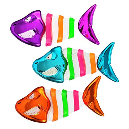 Aqua Fish Bones Dive Sticks, 3 Piece Set, Dive & Retrieve, Bright Colored, Pool and Bathtub Toy, Ages 5 and Up