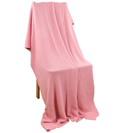 MHJY Knitted Cotton Throw Blanket for Sofa Couch Bed Soft Cozy Blanket Lightweight Travel Blanket 33"x 55"