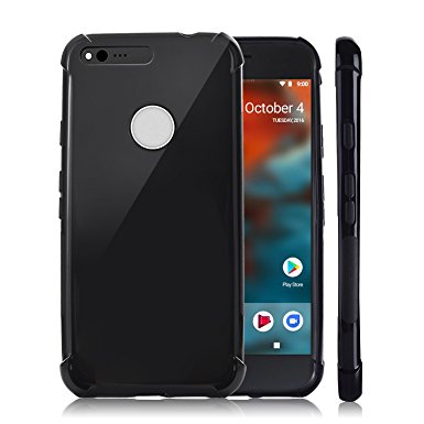 Google Pixel XL Case, CHOETECH Soft Flexible TPU Protective Case Shock-absorption Bumper Case Anti-scratch Back Cover for Google Pixel XL 5.5 inch (2016 Release) - Black