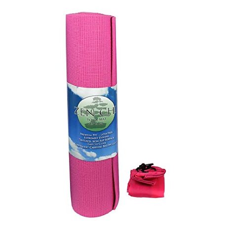 Yoga Mat- 14 Thick Premium Latex Free Non-Slip Yoga Mat With Carrying Bag 72x24 by Zen Chi